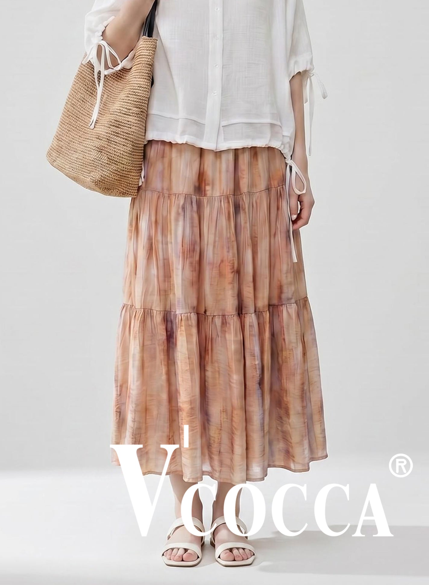 V'COCCA E262088 漸層扎染蛋糕裙