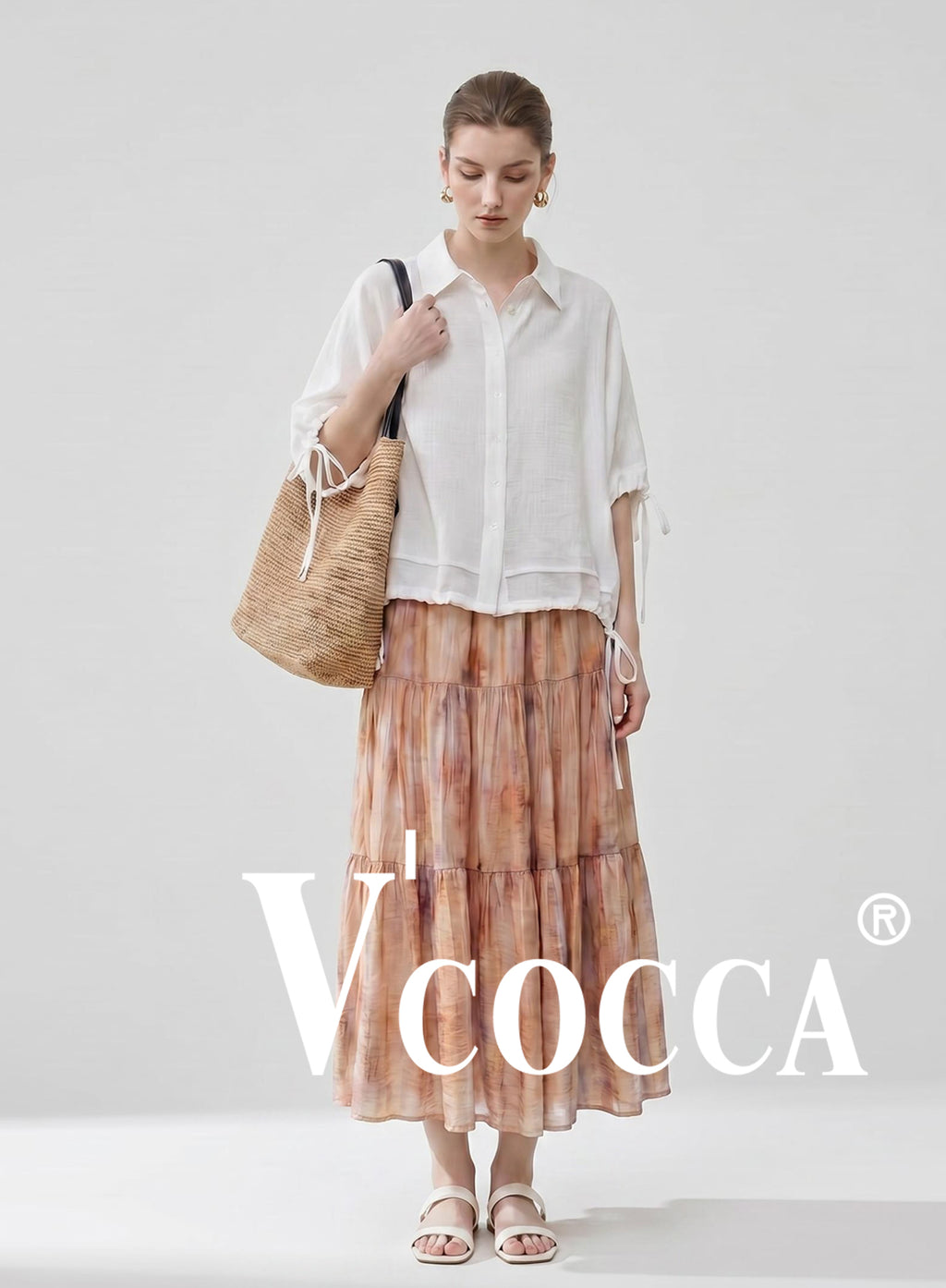 V'COCCA E262088 漸層扎染蛋糕裙